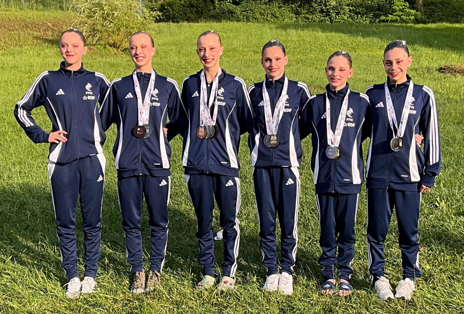 Natation Artistique : les jeunes du PAN brillent sur la scène européenne à Luxembourg ✨